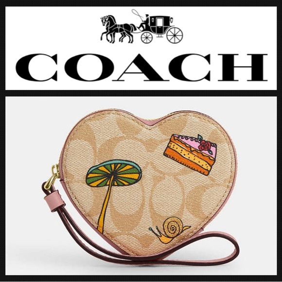 Coach Handbags - Coach Heart-Shaped Wristlet Mushroom Snail Cake NWT $150